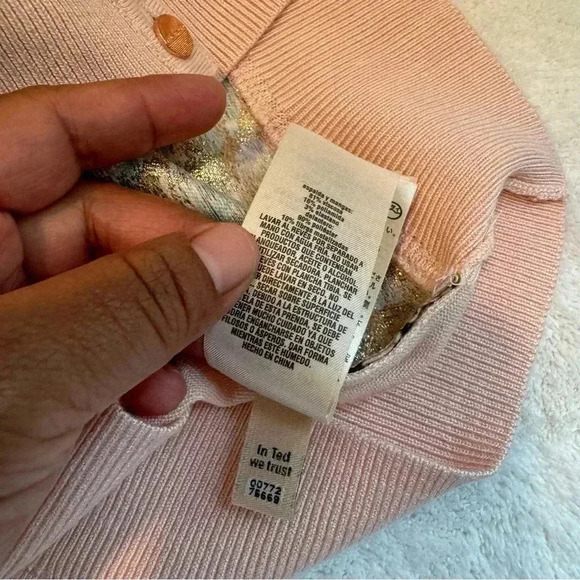 Ted BakerBlossom Jacquard Cardigan Size 2 - Picture 7 of 10